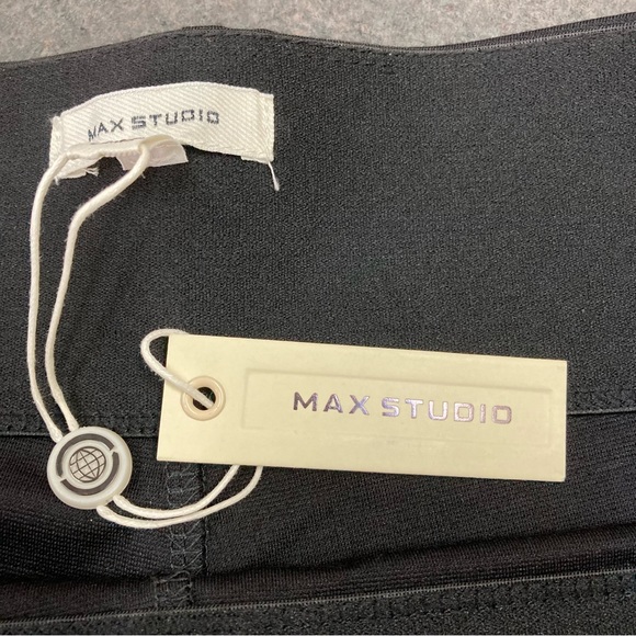 Max Studio Size XL Black Scuba Easy Leg Trousers Inseam 31 NWT - Picture 6 of 10